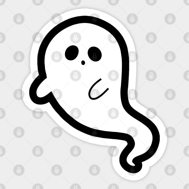 Cute Little Ghost Sticker by themadesigns